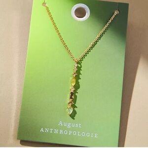NWT Anthropologie Birthstone Pendant
Necklace-August
